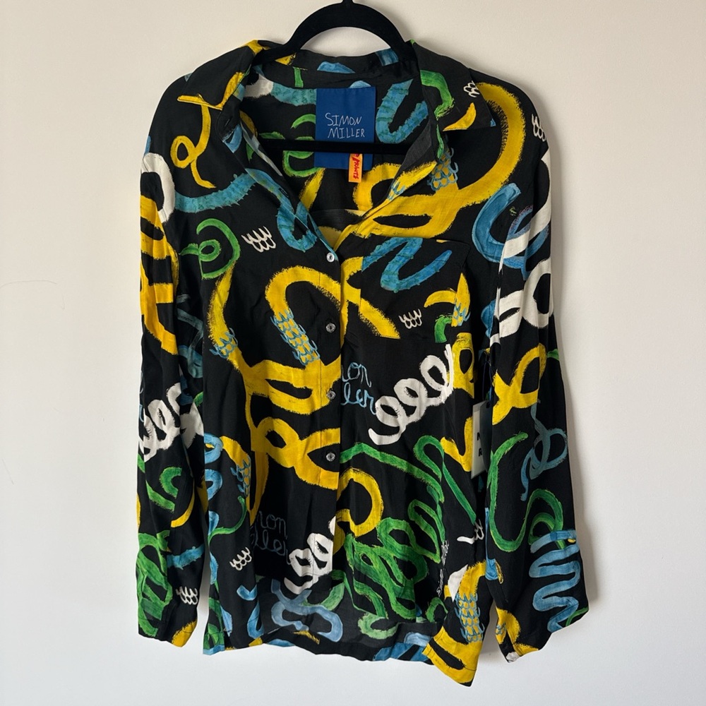 NWT Simon Miller Multicolor Button Down Shirt/cover up